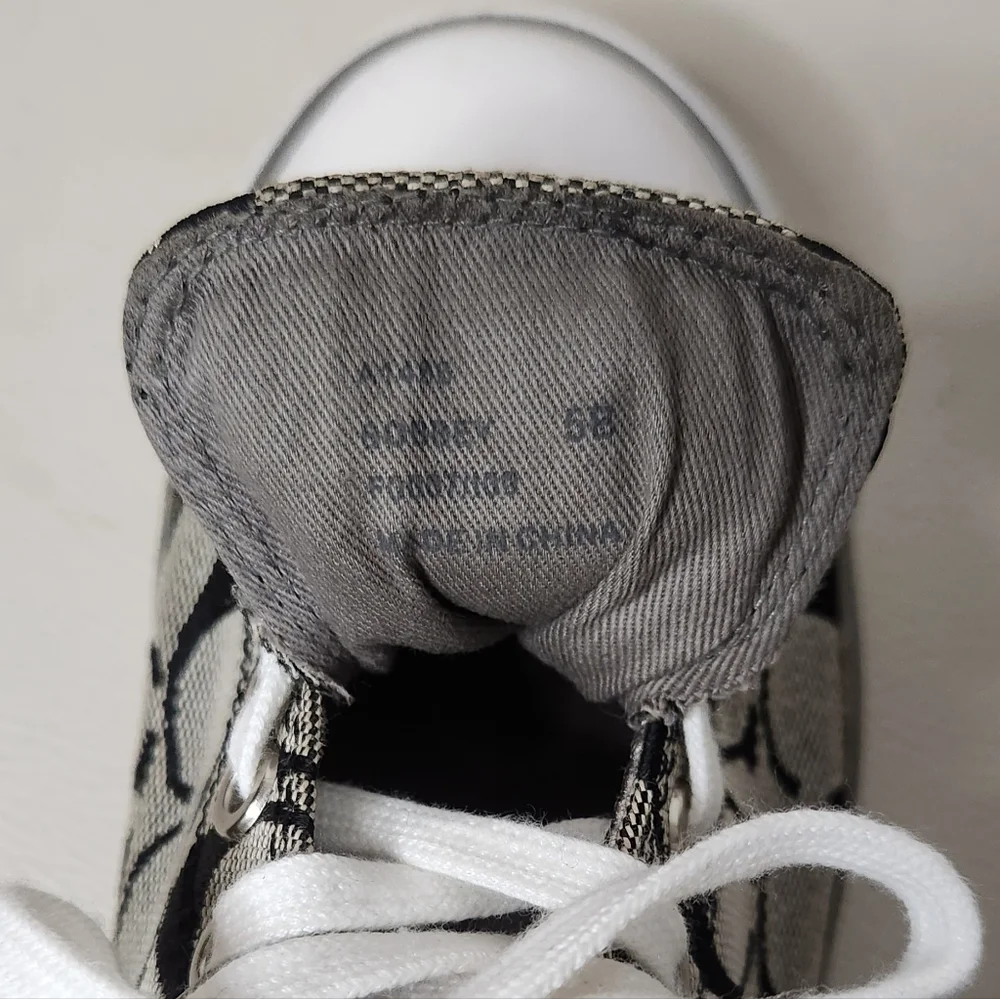 Coach Shoes Womens 5BCasual Signature shoes GreySilver Low Top Lace Up - Picture 7 of 7